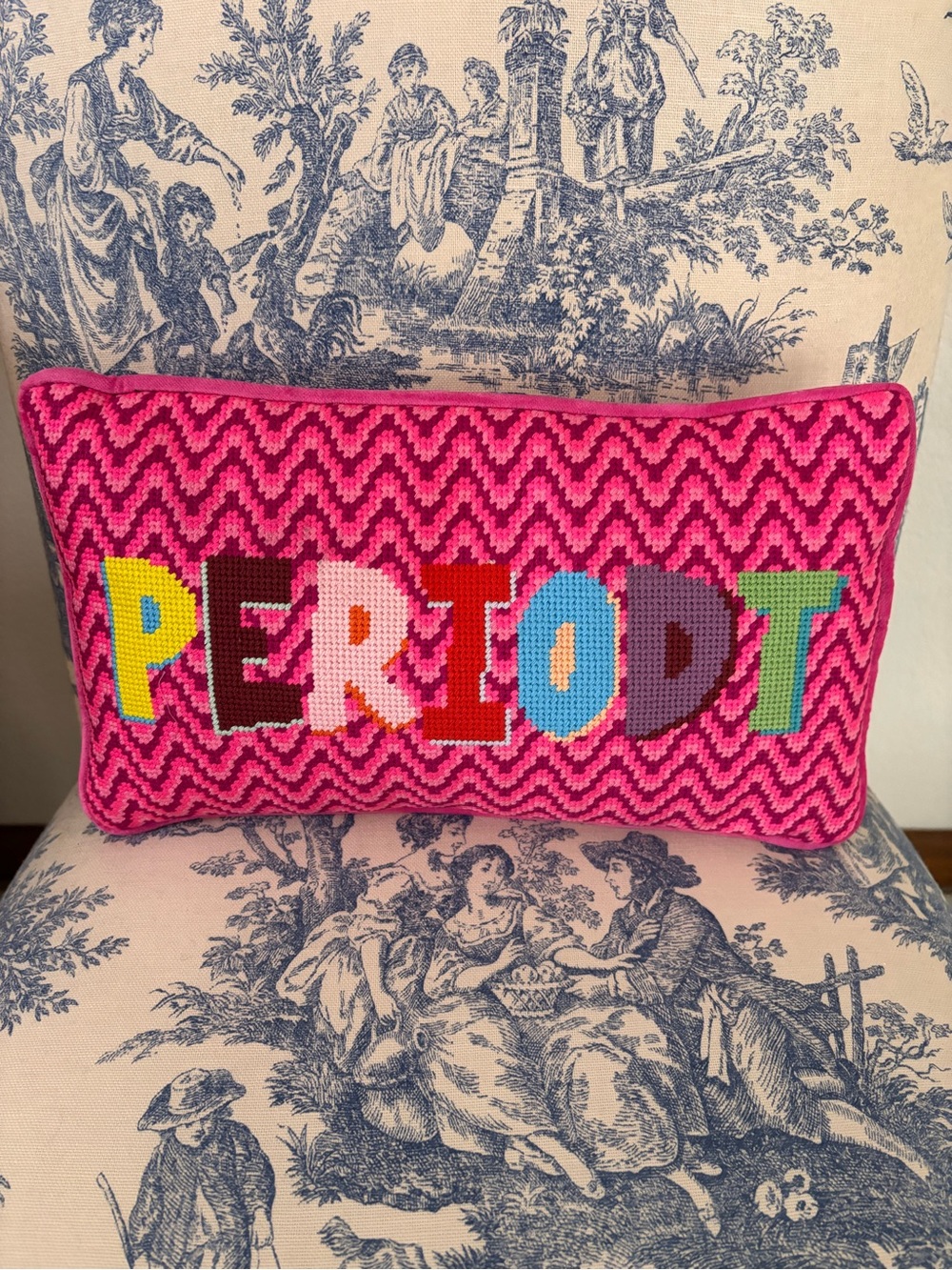 PERIODT Needlepoint Lumbar Pillow by Furbish